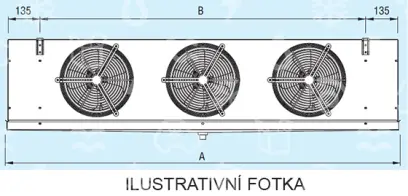 výparník ECO - Luvata GCE251E4ED, 1.67 kW (dT 8 st., R404) s odtáváním